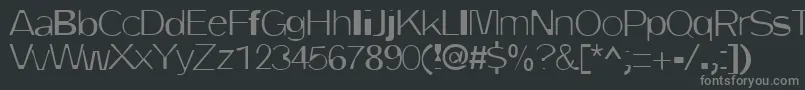 DirtyOne-fontti – harmaat kirjasimet mustalla taustalla