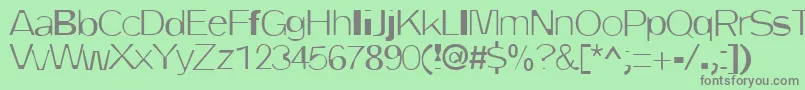 フォントDirtyOne – 緑の背景に灰色の文字