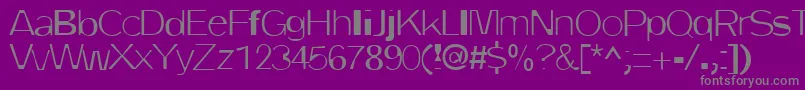 フォントDirtyOne – 紫の背景に灰色の文字