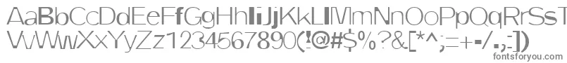 フォントDirtyOne – 白い背景に灰色の文字