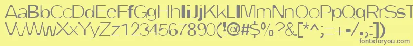 DirtyOne-Schriftart – Graue Schriften auf gelbem Hintergrund