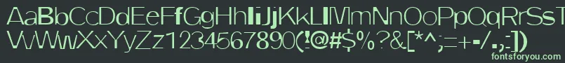 フォントDirtyOne – 黒い背景に緑の文字