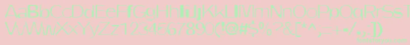 フォントDirtyOne – ピンクの背景に緑の文字