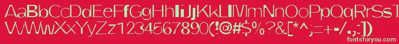 フォントDirtyOne – 赤い背景に緑の文字