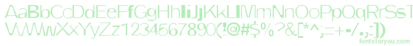 DirtyOne-fontti – vihreät fontit valkoisella taustalla