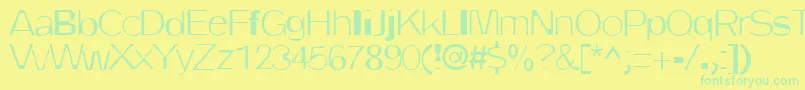 DirtyOne-fontti – vihreät fontit keltaisella taustalla
