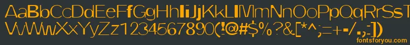 フォントDirtyOne – 黒い背景にオレンジの文字