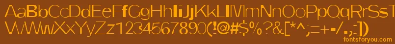 DirtyOne-Schriftart – Orangefarbene Schriften auf braunem Hintergrund
