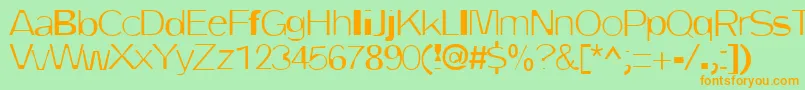 DirtyOne-Schriftart – Orangefarbene Schriften auf grünem Hintergrund