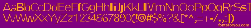 DirtyOne-Schriftart – Orangefarbene Schriften auf violettem Hintergrund