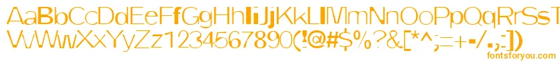 DirtyOne-fontti – oranssit fontit valkoisella taustalla