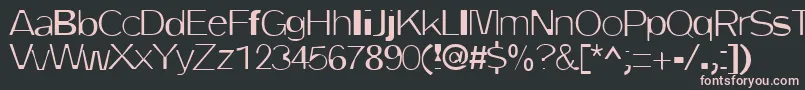 フォントDirtyOne – 黒い背景にピンクのフォント
