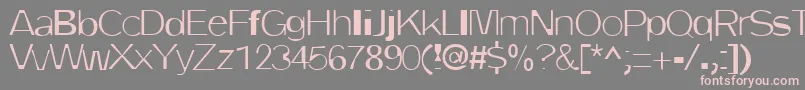 フォントDirtyOne – 灰色の背景にピンクのフォント