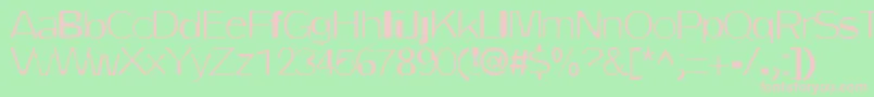 Fonte DirtyOne – fontes rosa em um fundo verde