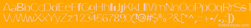 フォントDirtyOne – オレンジの背景にピンクのフォント