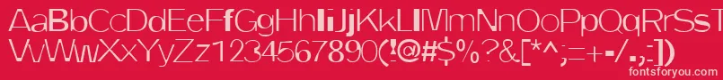 フォントDirtyOne – 赤い背景にピンクのフォント