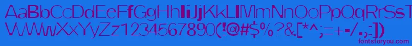 DirtyOne Font – Purple Fonts on Blue Background