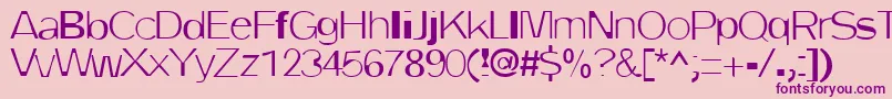 DirtyOne Font – Purple Fonts on Pink Background