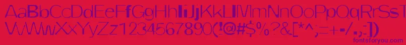 フォントDirtyOne – 赤い背景に紫のフォント