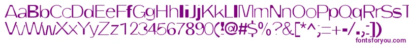 DirtyOne-Schriftart – Violette Schriften auf weißem Hintergrund