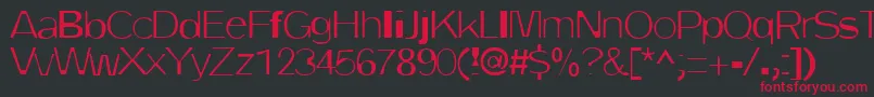 フォントDirtyOne – 黒い背景に赤い文字