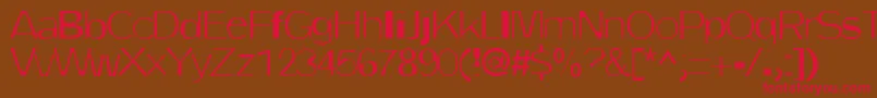 DirtyOne-fontti – punaiset fontit ruskealla taustalla