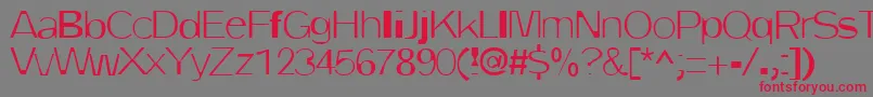 フォントDirtyOne – 赤い文字の灰色の背景