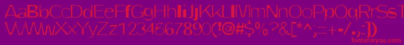 フォントDirtyOne – 紫の背景に赤い文字