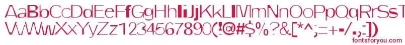 DirtyOne-fontti – punaiset fontit valkoisella taustalla