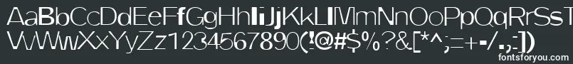 DirtyOne-fontti – valkoiset fontit mustalla taustalla