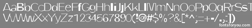 フォントDirtyOne – 灰色の背景に白い文字
