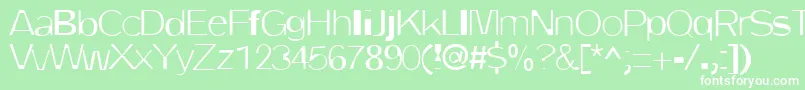 フォントDirtyOne – 緑の背景に白い文字