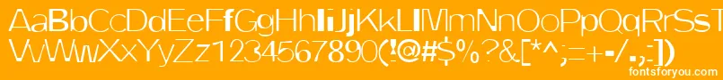 DirtyOne-Schriftart – Weiße Schriften auf orangefarbenem Hintergrund