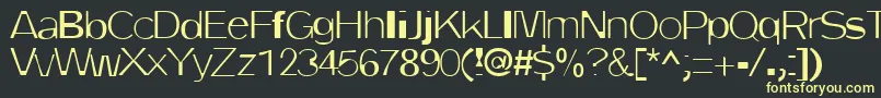 Шрифт DirtyOne – жёлтые шрифты на чёрном фоне