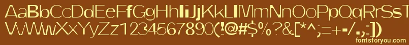 Шрифт DirtyOne – жёлтые шрифты на коричневом фоне