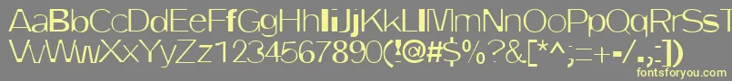 DirtyOne-fontti – keltaiset fontit harmaalla taustalla