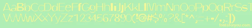 DirtyOne-fontti – keltaiset fontit vihreällä taustalla