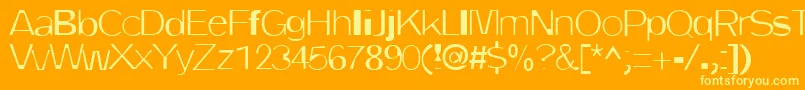 Шрифт DirtyOne – жёлтые шрифты на оранжевом фоне