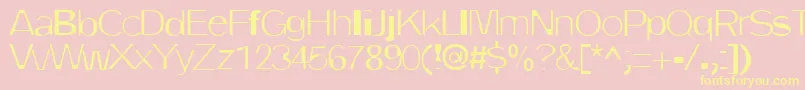 DirtyOne Font – Yellow Fonts on Pink Background