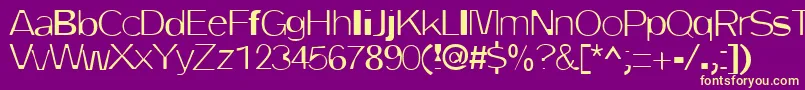 Шрифт DirtyOne – жёлтые шрифты на фиолетовом фоне