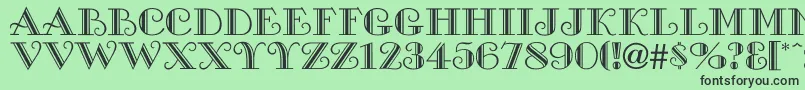 GallaryHigh Font – Black Fonts on Green Background