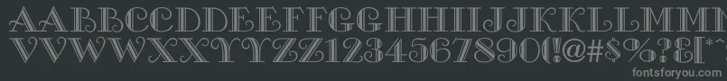 GallaryHigh Font – Gray Fonts on Black Background