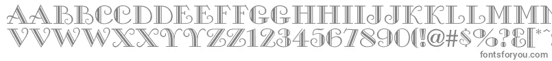 フォントGallaryHigh – 白い背景に灰色の文字