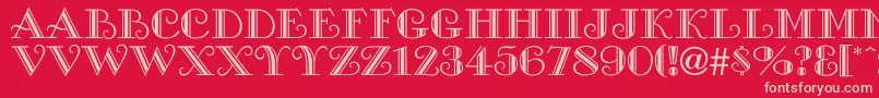 GallaryHigh Font – Pink Fonts on Red Background