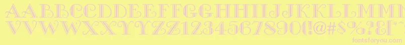 GallaryHigh Font – Pink Fonts on Yellow Background