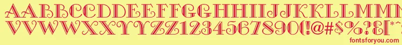 GallaryHigh Font – Red Fonts on Yellow Background