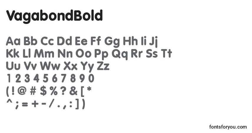 characters of vagabondbold font, letter of vagabondbold font, alphabet of  vagabondbold font