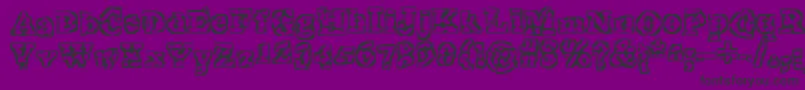 Theinterz Font – Black Fonts on Purple Background