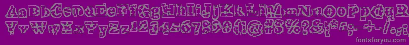 Theinterz Font – Gray Fonts on Purple Background