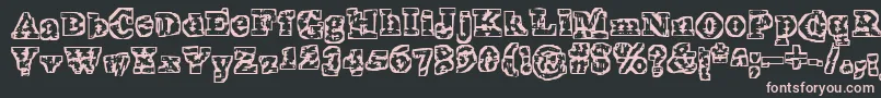 Theinterz Font – Pink Fonts on Black Background